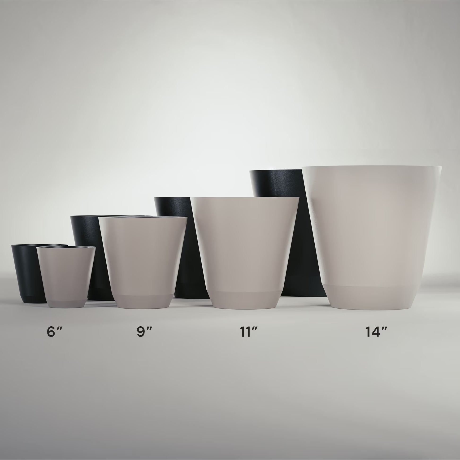 11 In. Beige Resin Self-Watering Planter
