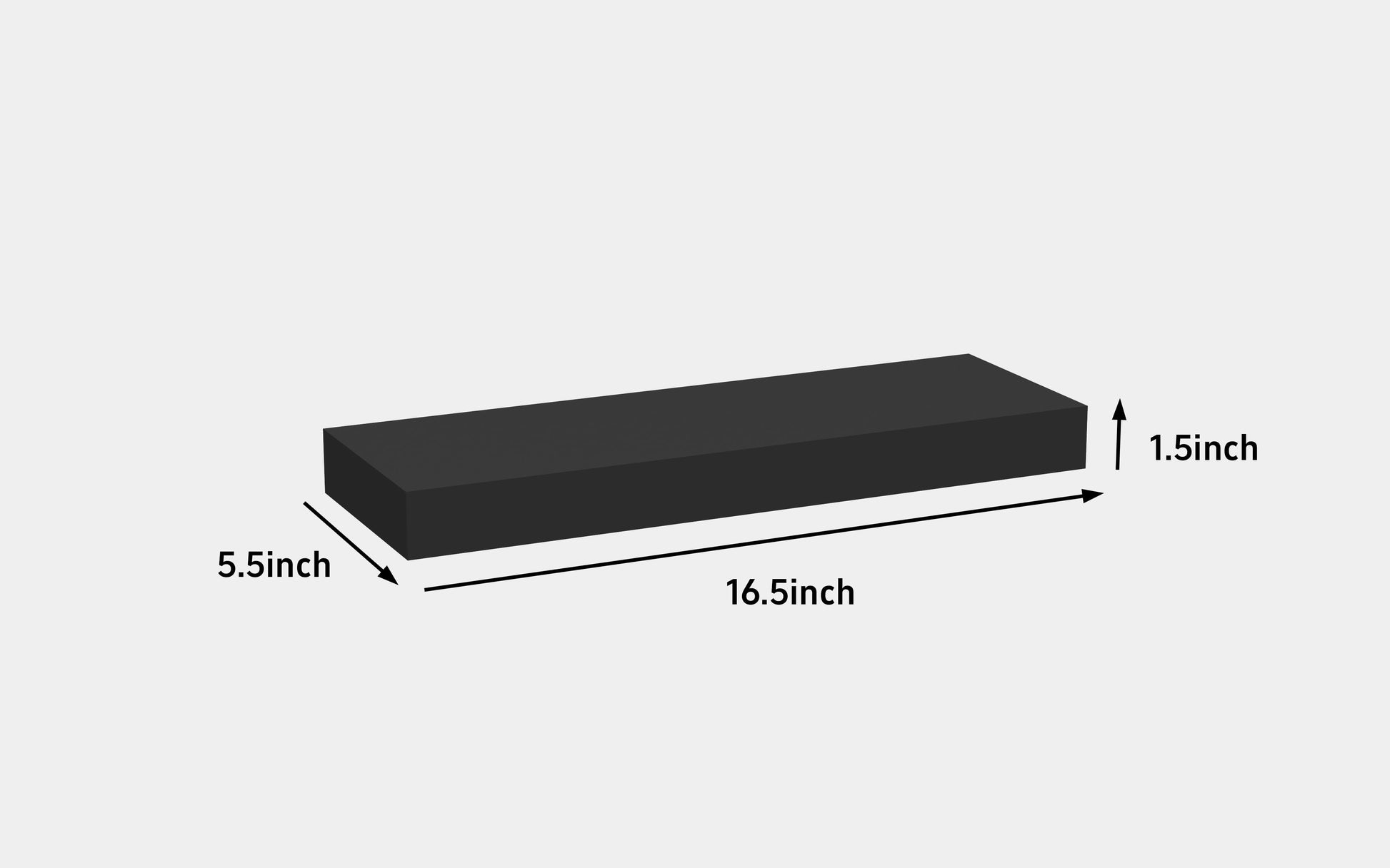 Black 16.5" Wood Floating Shelves, Set of 2