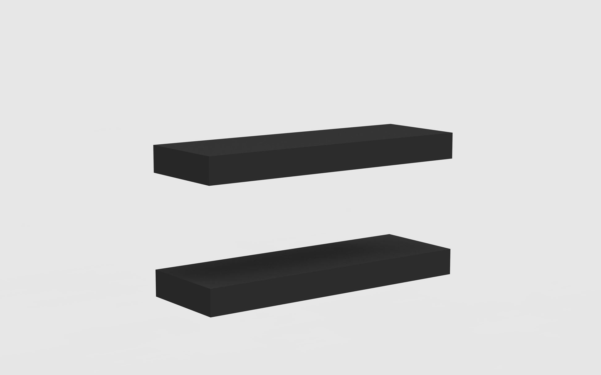 Black 16.5" Wood Floating Shelves, Set of 2