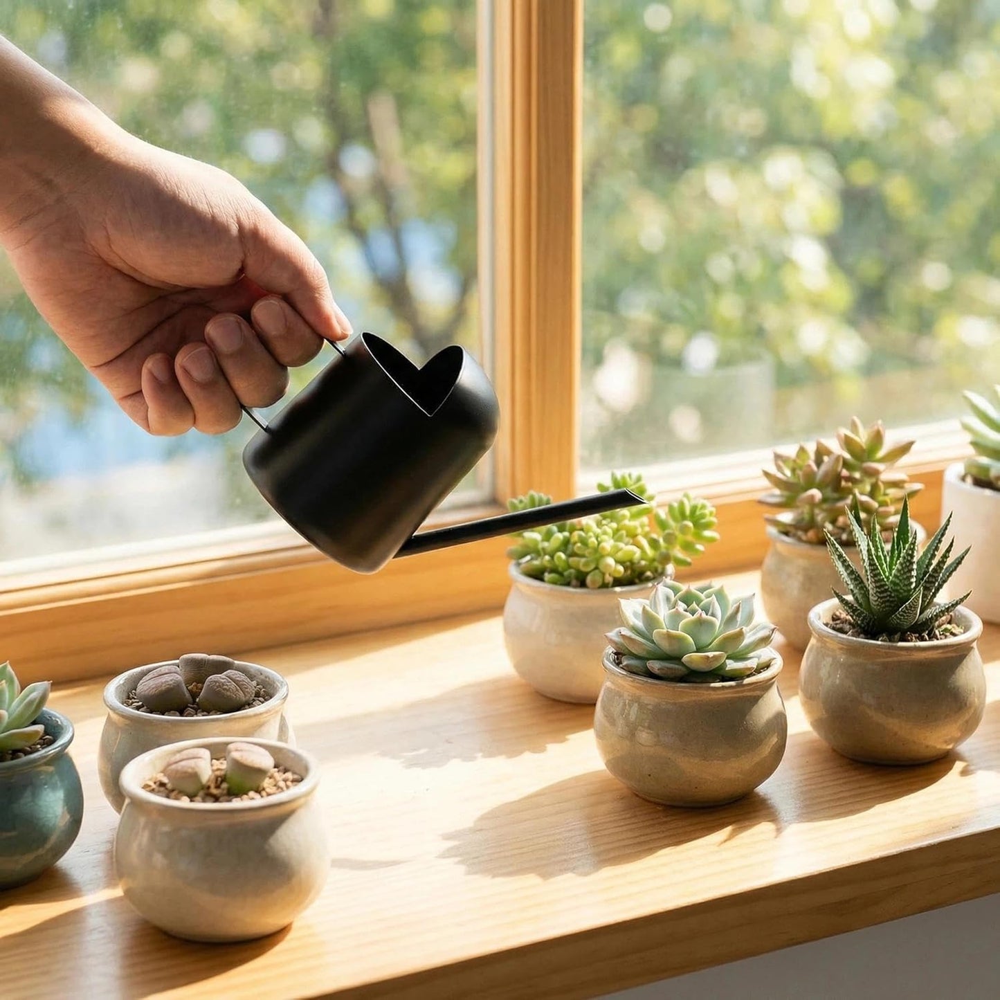 Mini Watering Can for Indoor Plants Stainless Steel Small Watering Can 11Oz/300Ml