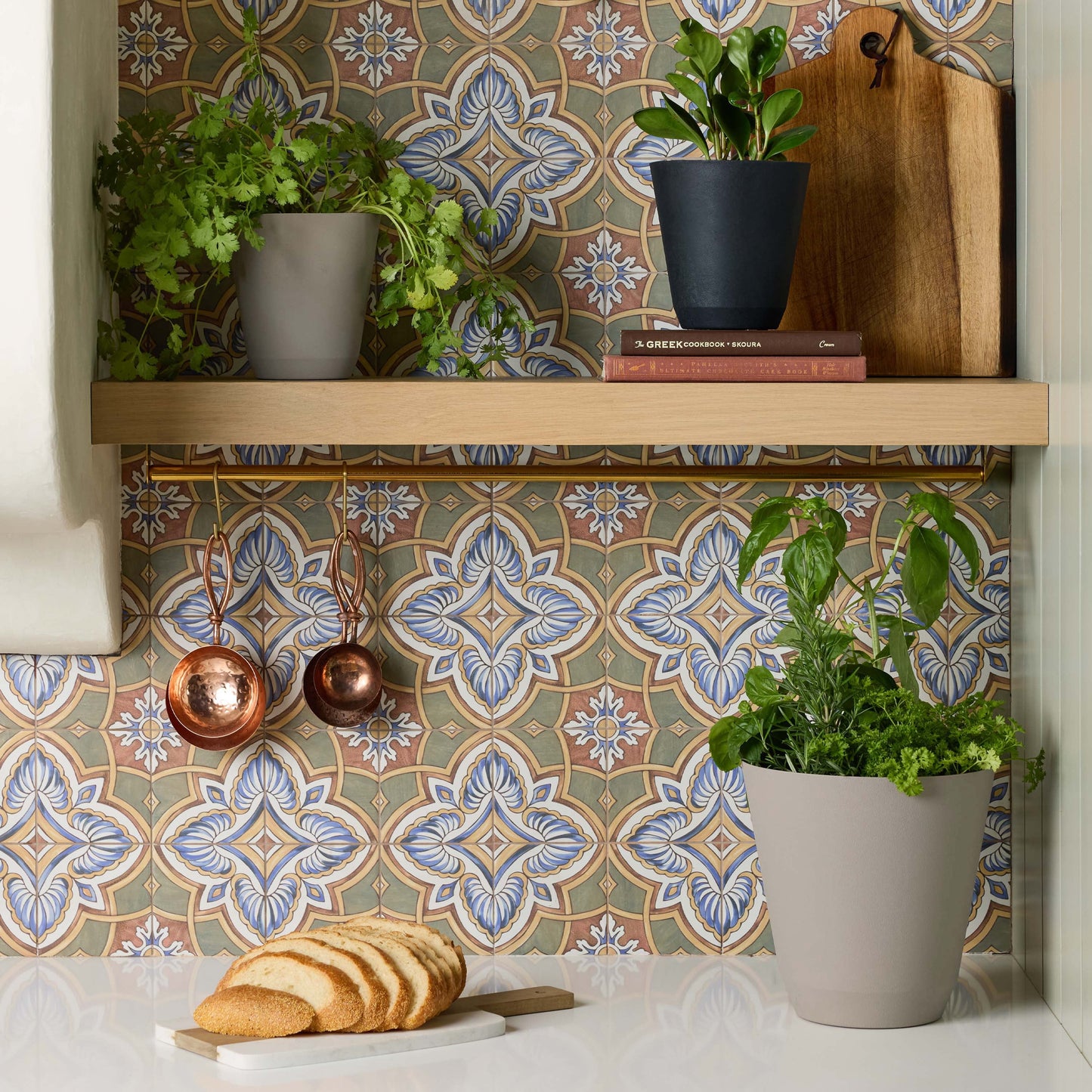 11 In. Beige Resin Self-Watering Planter